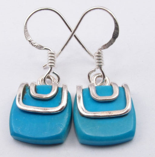 Cercei Argint 925 cu Turcoaz, 2.8 cm lungime