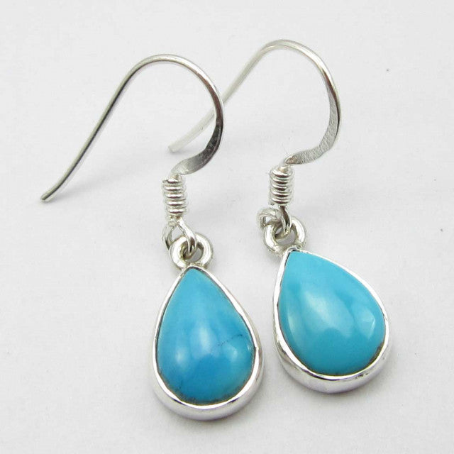 Cercei Argint 925 cu Turcoaz, 2.9 cm lungime