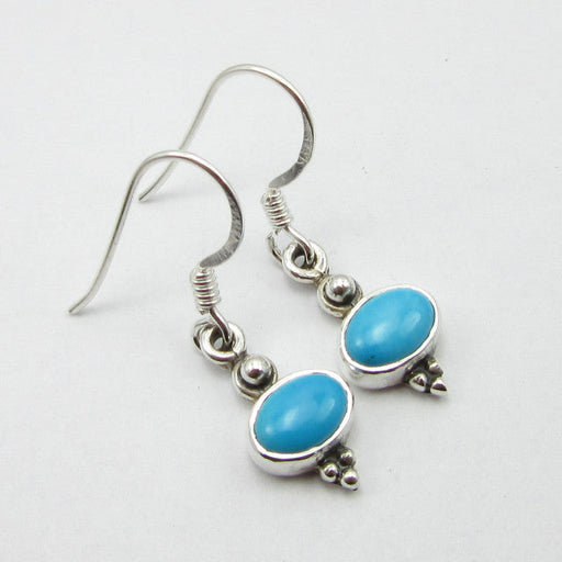 Cercei Argint 925 cu Turcoaz, 2.9 cm lungime