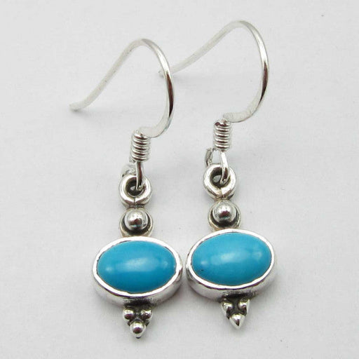 Cercei Argint 925 cu Turcoaz, 2.9 cm lungime