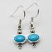 Cercei Argint 925 cu Turcoaz, 2.9 cm lungime