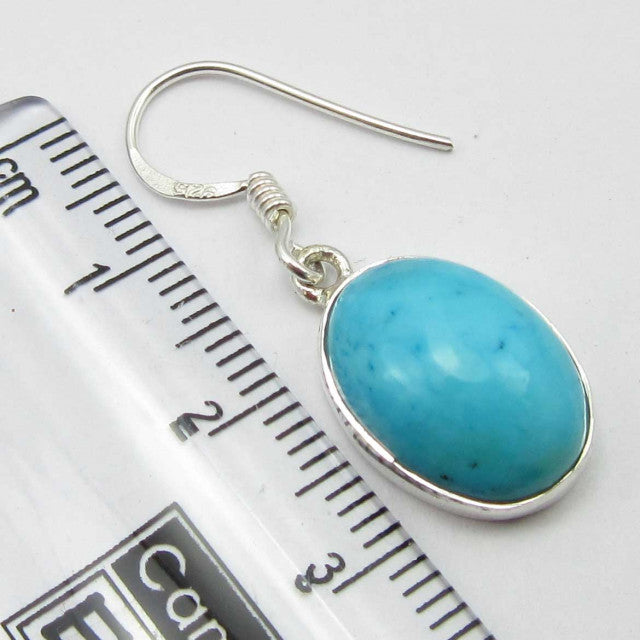 Cercei Argint 925 cu Turcoaz, 3.1 cm lungime