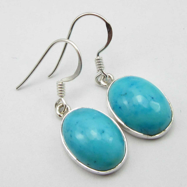 Cercei Argint 925 cu Turcoaz, 3.1 cm lungime