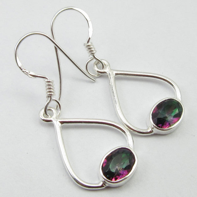 Cercei Argint 925 Topaz Mistic 3.4 cm lungime