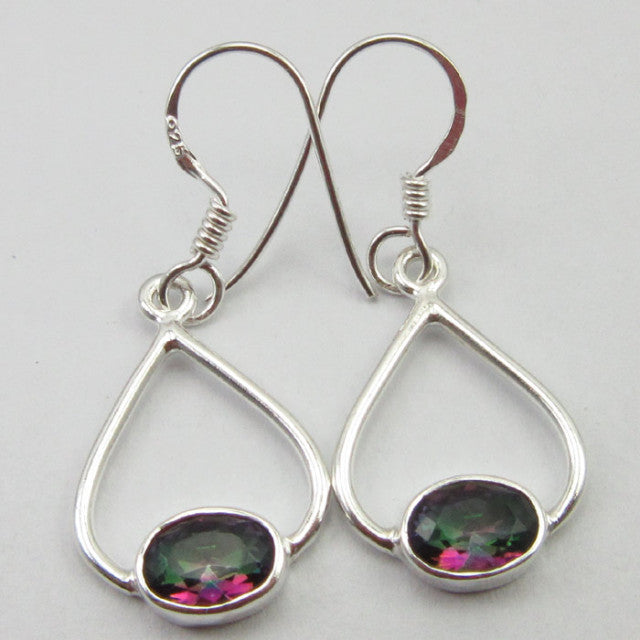 Cercei Argint 925 Topaz Mistic 3.4 cm lungime