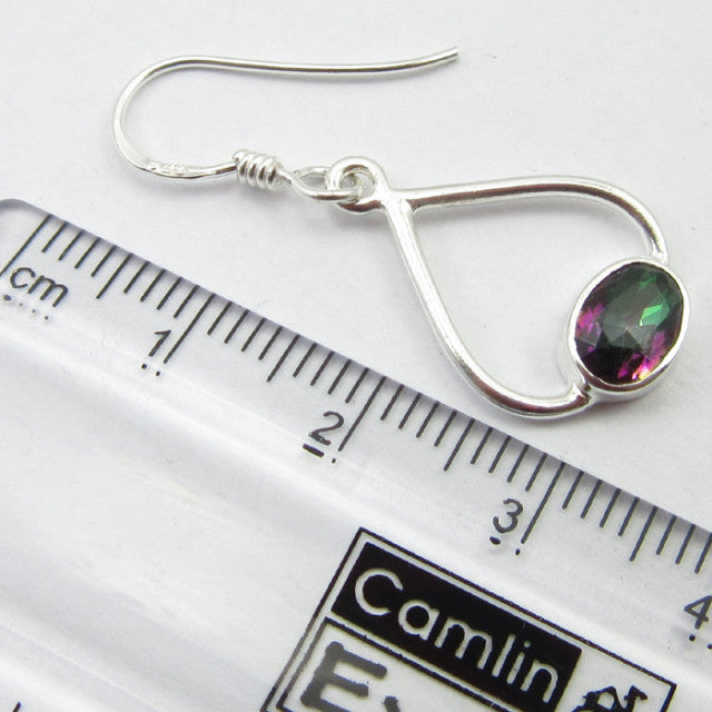 Cercei Argint 925 Topaz Mistic 3.4 cm lungime