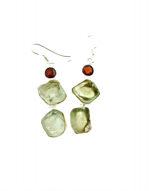 Cercei Argint cu Ametist Verde