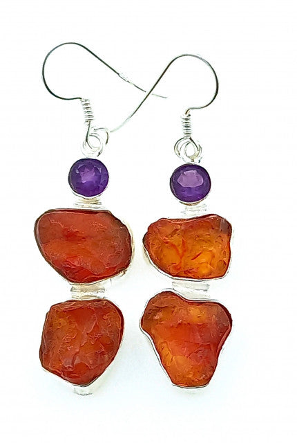 Cercei Argint cu Carnelian