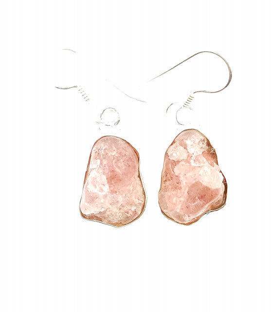 Cercei Argint cu Cuart Roz