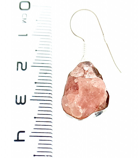 Cercei Argint cu Cuart Roz