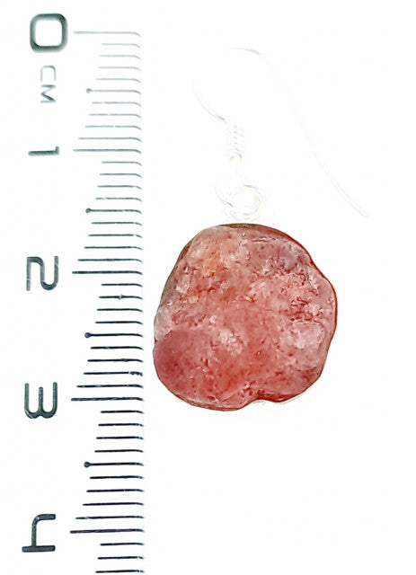 Cercei Argint cu Cuart Roz