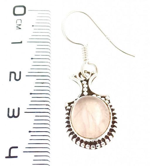 Cercei Argint cu Cuart Roz