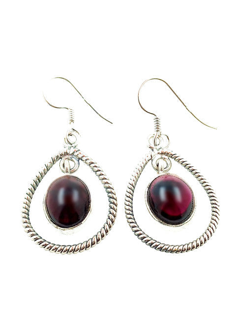 Cercei Argint cu Garnet