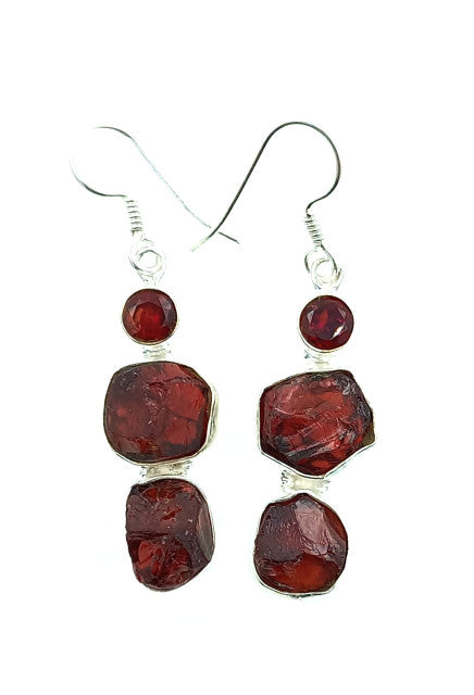 Cercei Argint cu Garnet