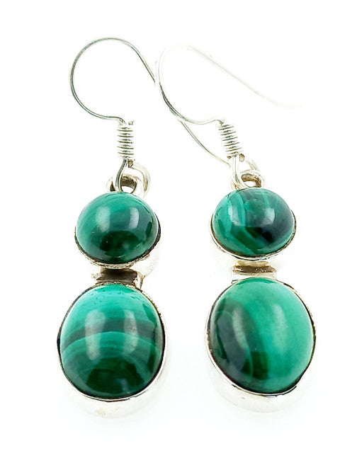 Cercei Argint cu Malachit