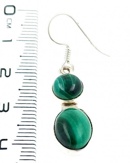 Cercei Argint cu Malachit