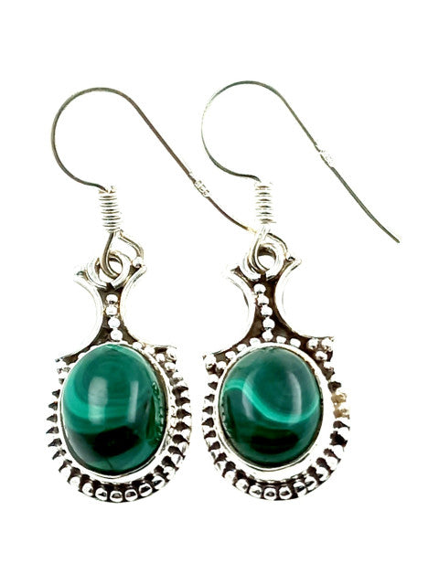 Cercei Argint cu Malachit