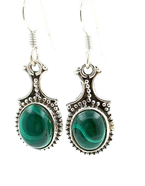 Cercei Argint cu Malachit