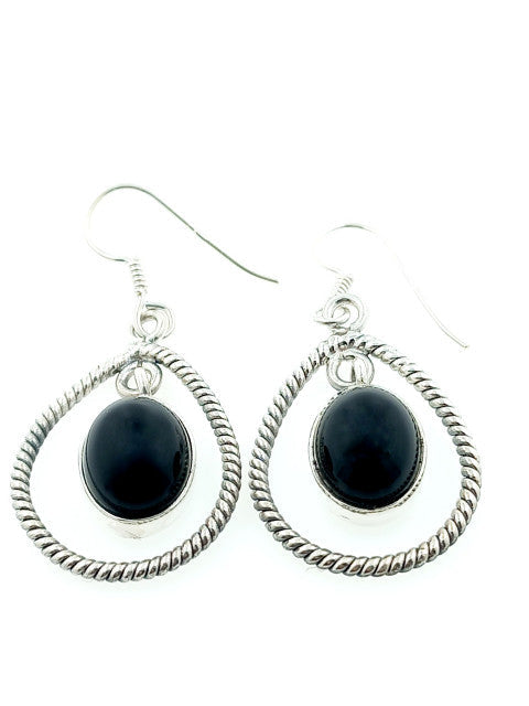 Cercei Argint cu Onix Negru