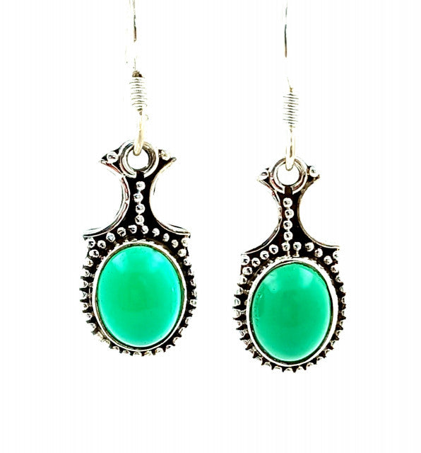 Cercei Argint cu Onix Verde