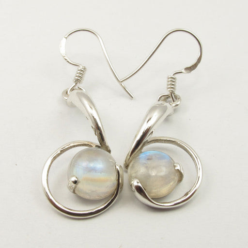 Cercei Argint Cu Piatra Lunii 3,6 cm