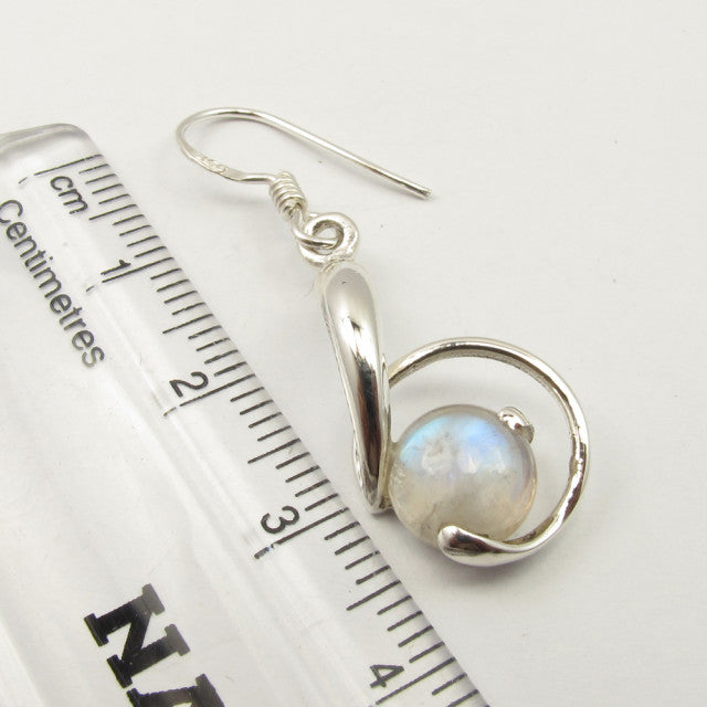 Cercei Argint Cu Piatra Lunii 3,6 cm