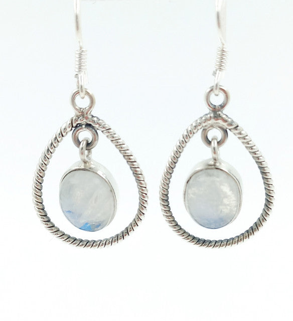 Cercei Argint cu Piatra Lunii