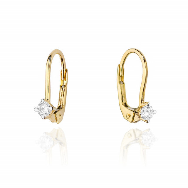 Cercei Aur 14K cu Diamante Naturale 0.20 ct