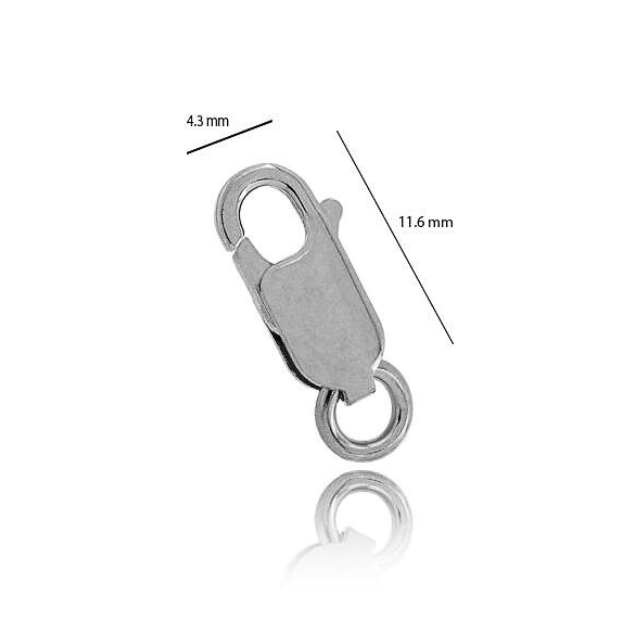 Inchizatoare lobster Argint 925, dimensiune 11.6mm x 4.3mm, cu za 1mm x 4.2mm - 1 buc