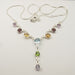 Colier Argint 925 cu Ametist, Citrin, Garnet, Iolit, Peridot si Topaz Albastru, 45.2 cm lungime
