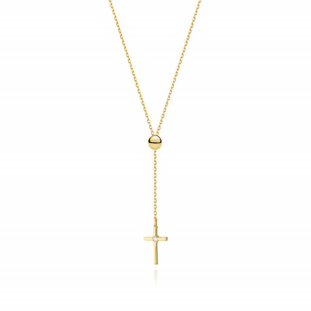 Colier Aur 14K cu Diamant Natural 0.01 ct