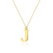 Colier cu pandantiv litera J din Aur 14K cu Diamant Natural Natural 0.005 ct