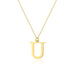 Colier cu pandantiv litera U din Aur 14K cu Diamant Natural Natural 0.005 ct
