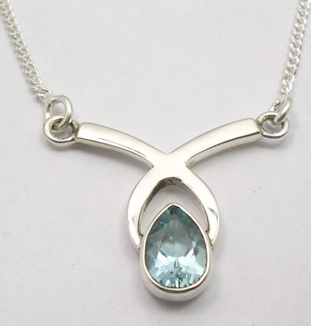 Colier din Argint cu Topaz Albastru