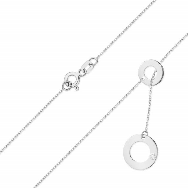 Colier Inele Aur 14k cu Diamante Naturale 0.0145 ct