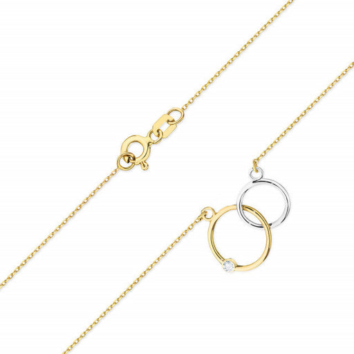 Colier Inele Aur 14k cu Diamante Naturale 0.0145 ct