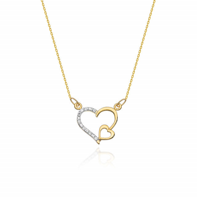 Colier Aur 14K cu Diamante Naturale 0.04 ct