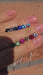 Cercei lant argint cu zirconii colorate, 5mm