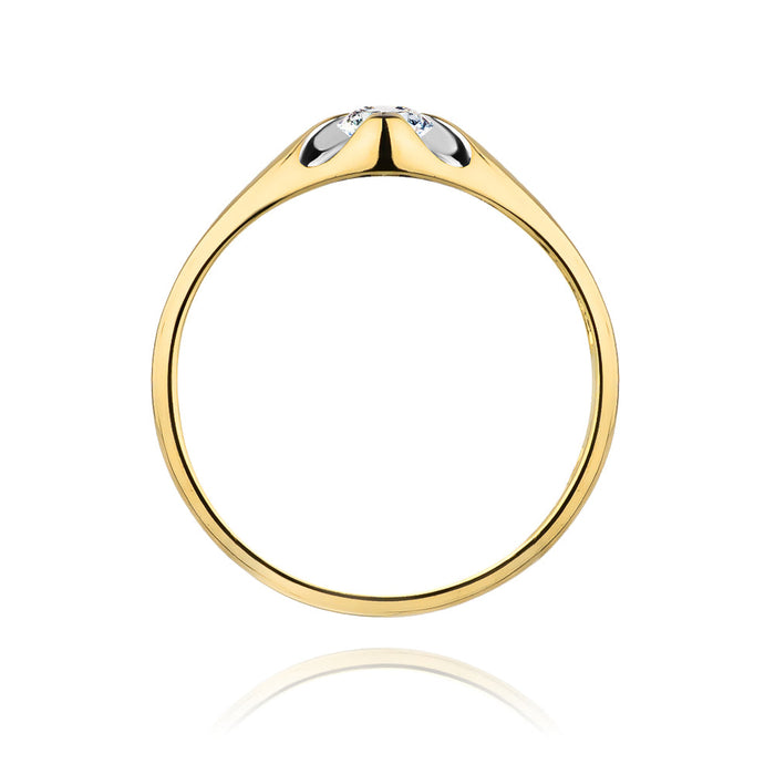 Inel Aur 14K cu Diamant Natural 0.10 ct