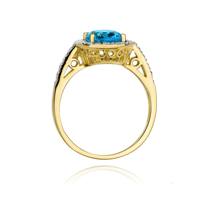 Inel Aur 14K cu Topaz 1.70 ct