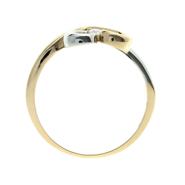 Inel Aur 8K Model Inimă cu Zirconiu