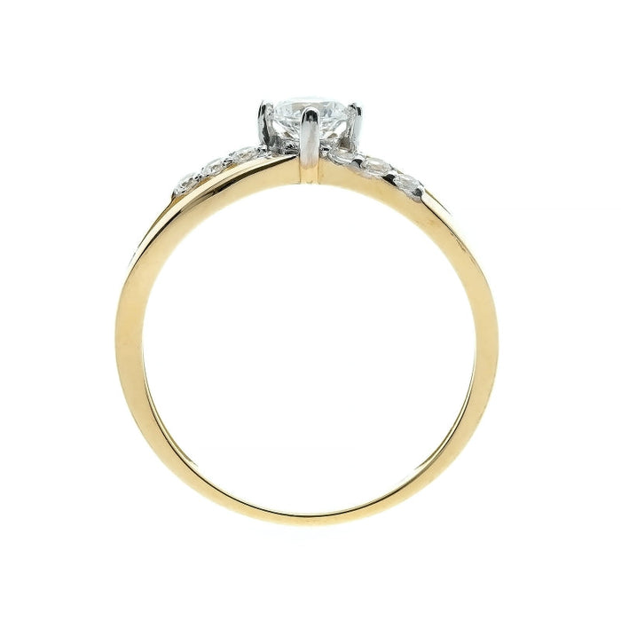 Inel Modern Elegant Aur 8K Cu Zirconii