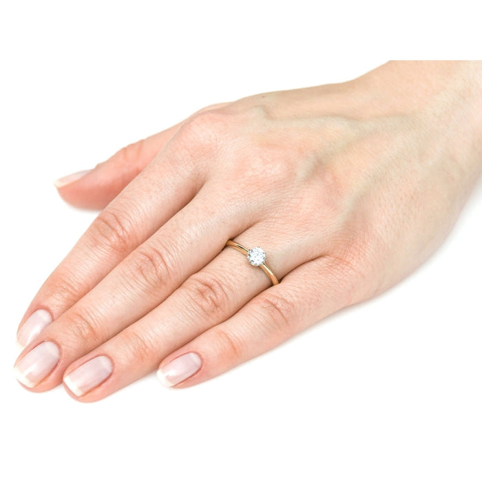 Inel Aur 8K cu Zirconiu - Eleganță Atemporală
