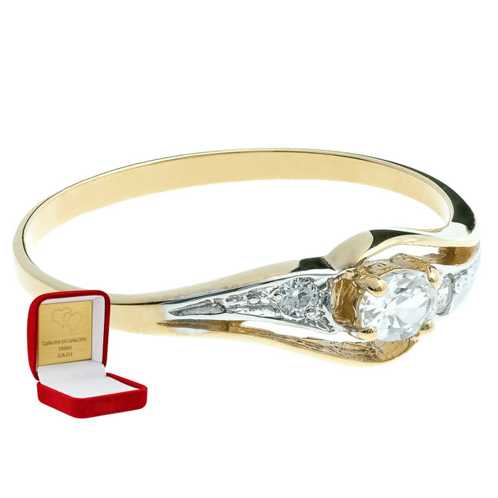 Inel Aur 8K cu Zirconii - Eleganță Subliniată