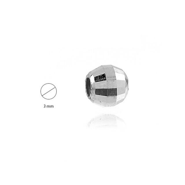 Bilute Argint 925 Disco 3 mm, gaura de 1.5mm
