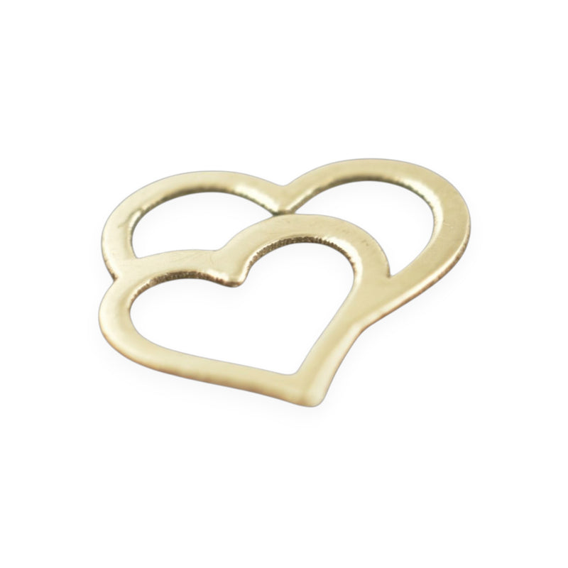 Pandant aur 14K doua inimioare