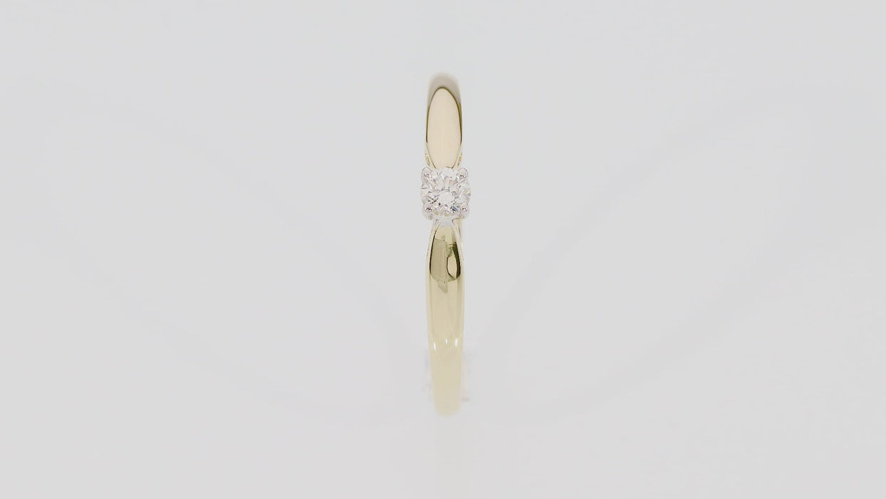 Inel Aur 14K cu Diamant Natural 0.10 ct