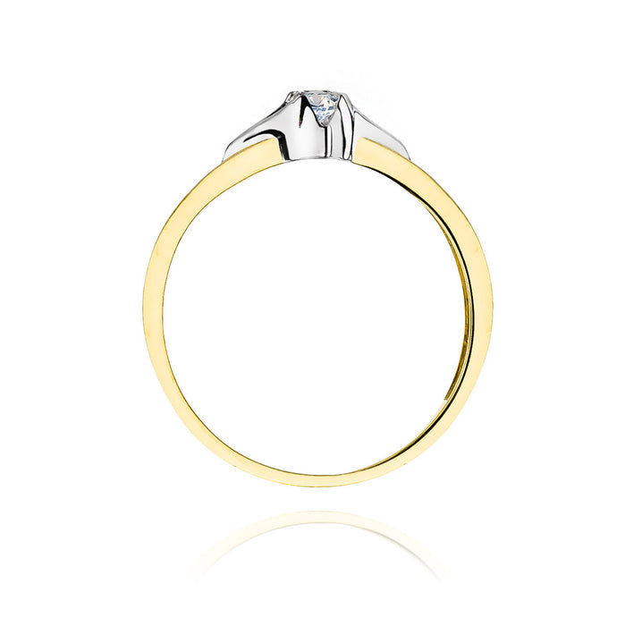 Inel Aur 14K cu Diamant Natural 0.12 ct
