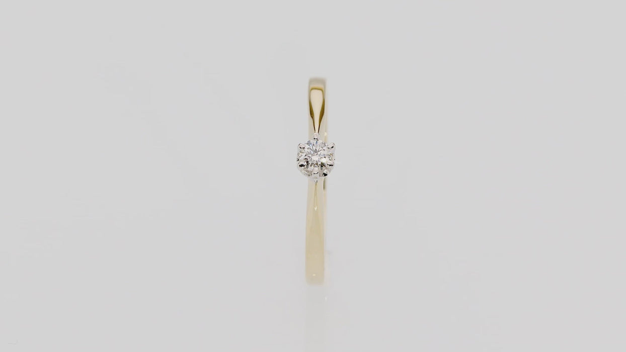 Inel Aur 14K cu Diamant Natural 0.10ct