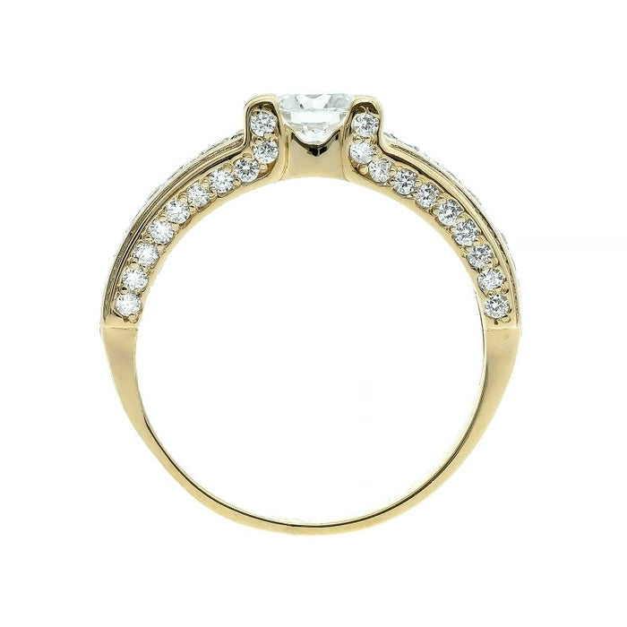 Inel Aur 8K cu Zirconii Bogate - Eleganță Strălucitoare